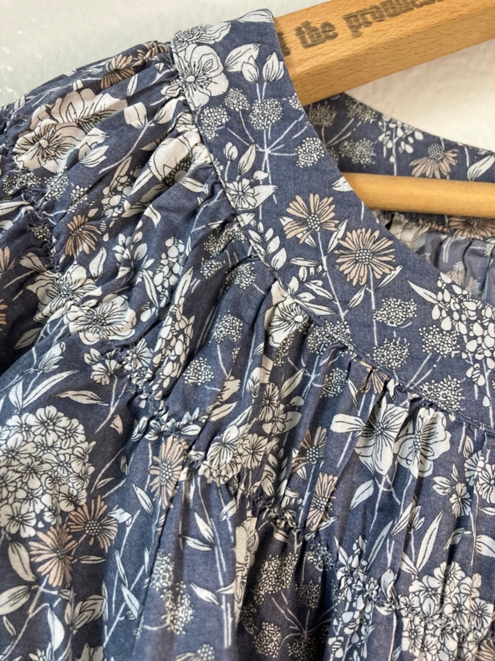Studio Sanderson Uniqlo Botanical Floral Print Top Blouse Cottagecore Peasant XL - Picture 4 of 11